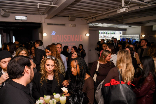 Photo of the crowd at the screening of The Housemaid.